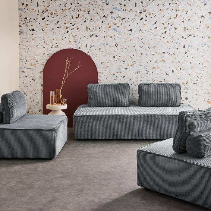 sweeek - Set van fauteuils voor modulaire bank 4 zitplaatsen corduroy