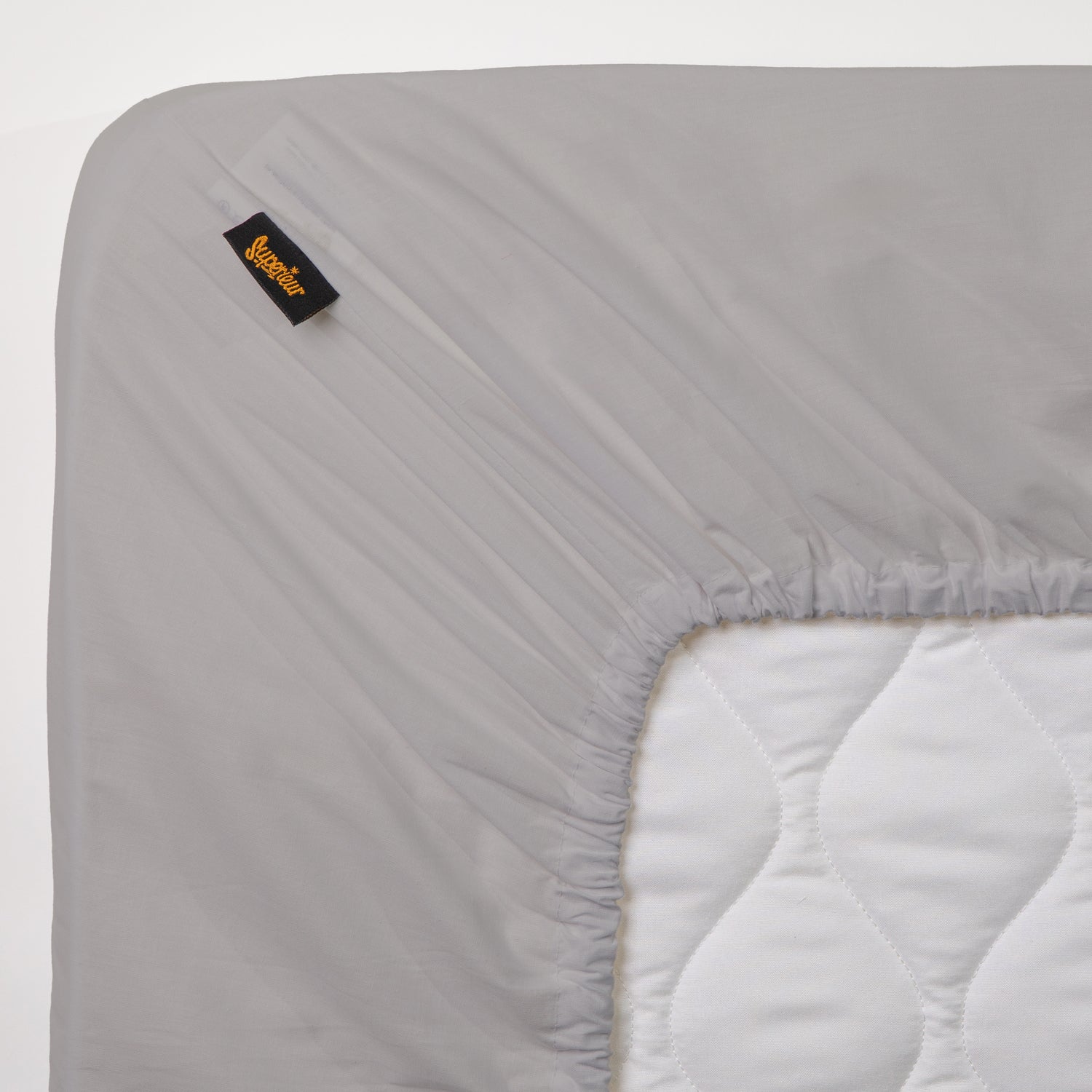 Superieur - Hoeslaken -  Katoen - Grijs - 180x220cm