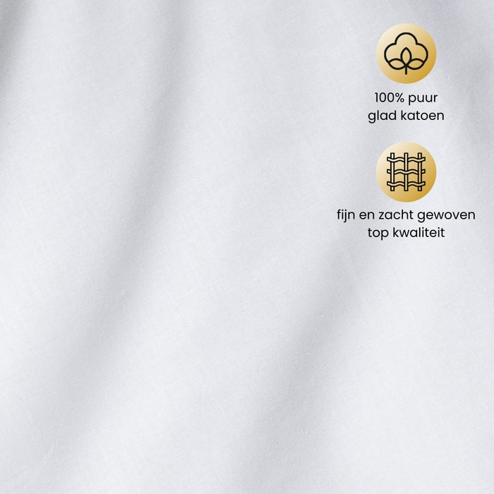 Superieur - Hoeslaken -  Katoen - Wit - 120x200cm