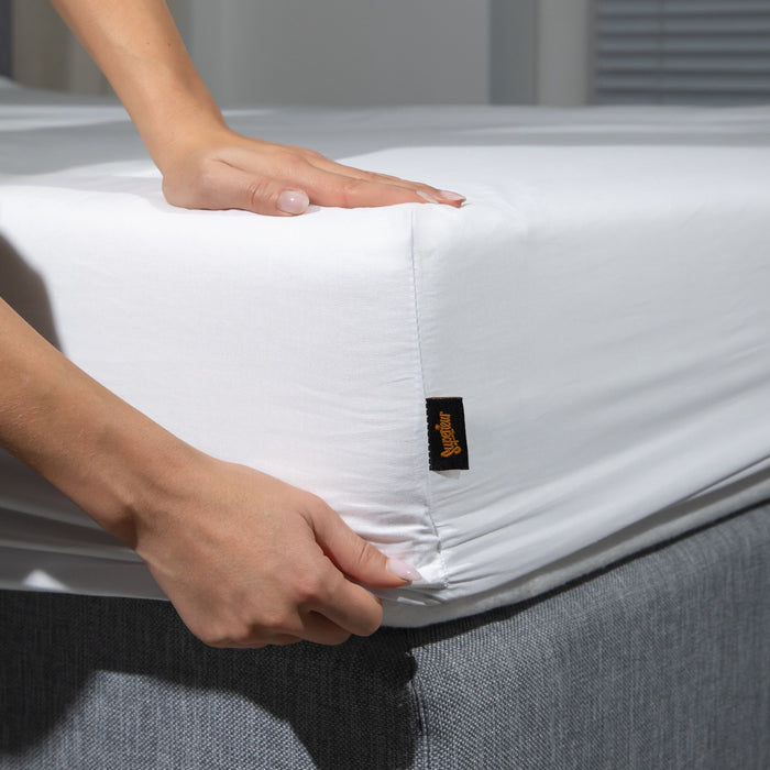 Superieur - Hoeslaken -  Katoen - Wit - 120x200cm