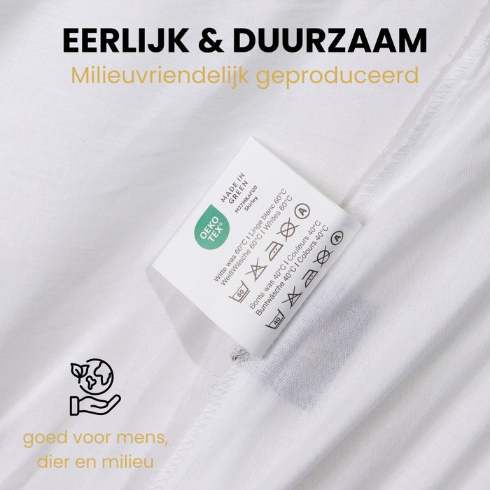 Superieur - Hoeslaken -  Katoen - Wit - 90x200cm