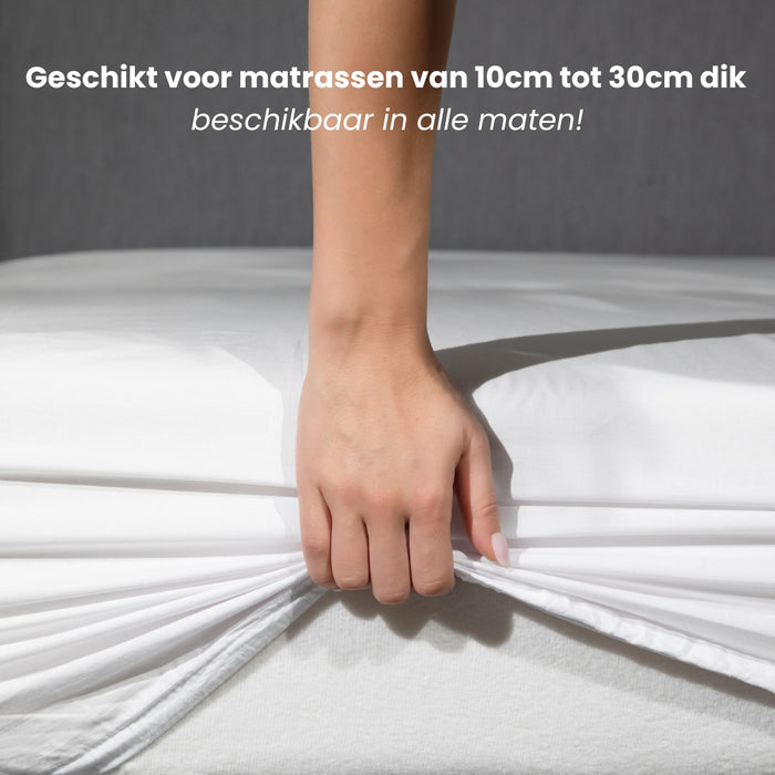 Superieur - Hoeslaken -  Katoen - Wit - 160x200cm