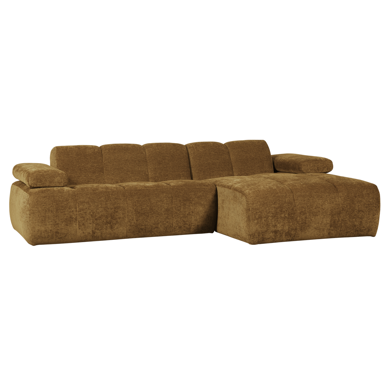 WOOOD Mojo Chaise Longue Bank Rechts - Ribstof - Honing Geel