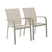 sweeek - Stapelen tuinstoelen van aluminium en textileen (Set van 2)