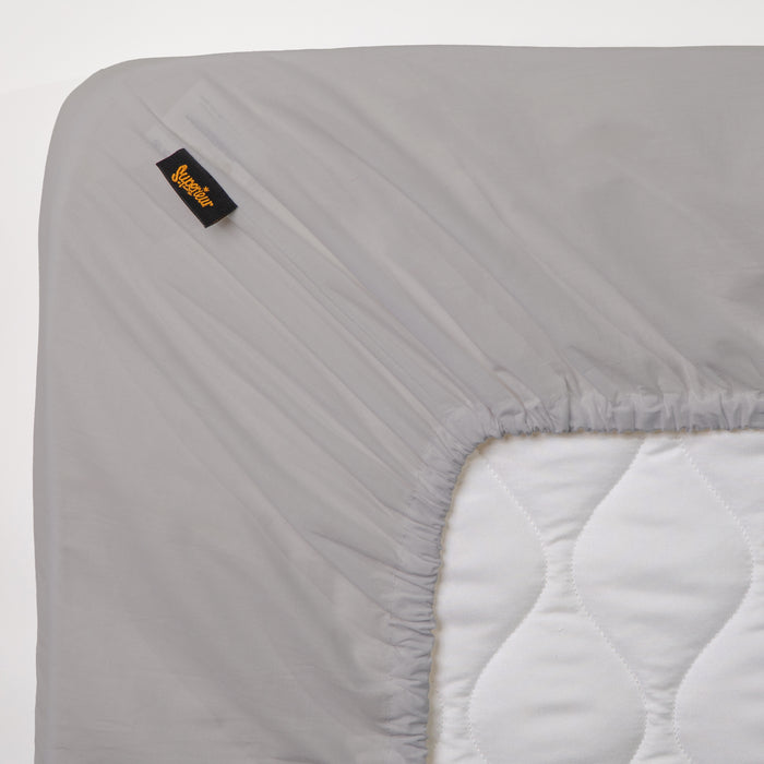 Superieur - Hoeslaken -  Katoen - Grijs - 120x200cm