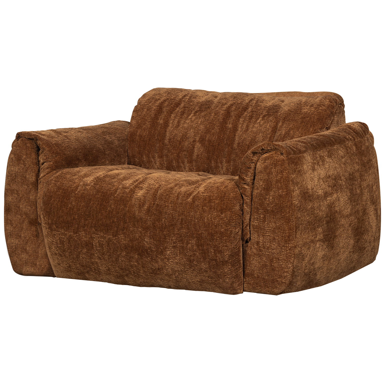 WOOOD Baggy Loveseat - 3D Chenille - Middenbruin - 81x138x101
