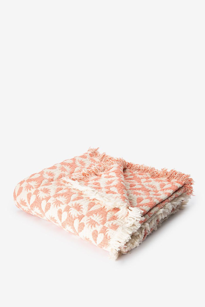 Sissy-Boy Roze geweven deken met dessin (130X180 CM)