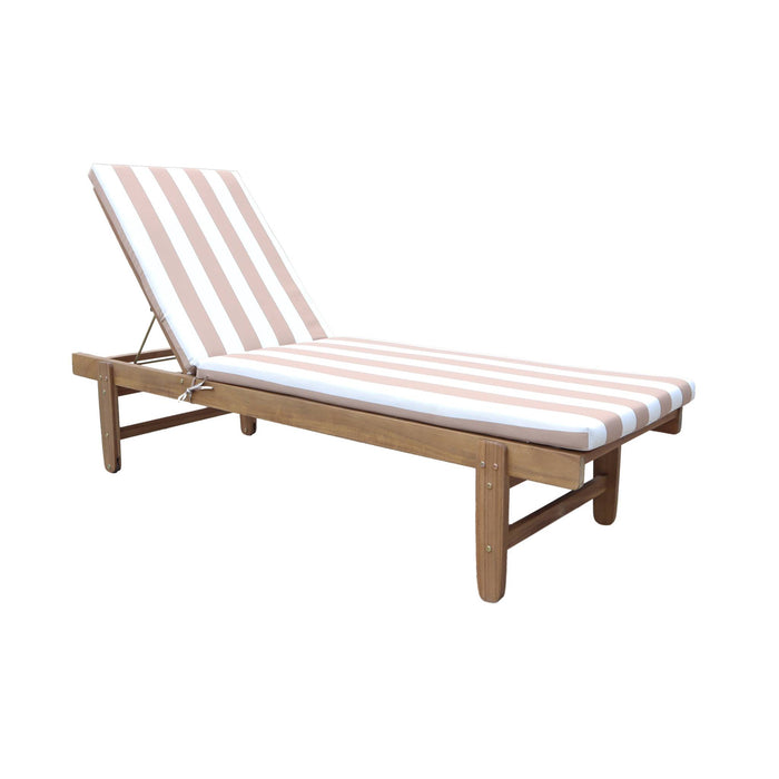 sweeek - Houten ligstoel met meerdere standen en wielen (set van 2)