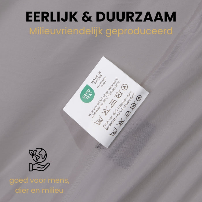 Superieur - Hoeslaken -  Katoen - Grijs - 120x200cm