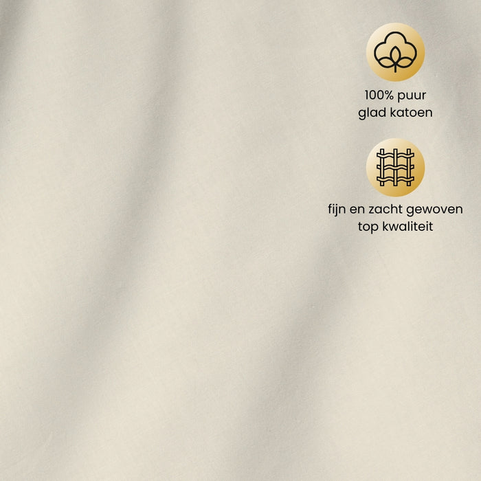 Superieur - Hoeslaken -  Katoen - Crème - 80x200cm