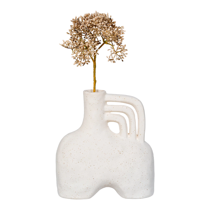 Artichok Gerdien Vaas Keramiek Beige - 19,5 x 18,5 cm