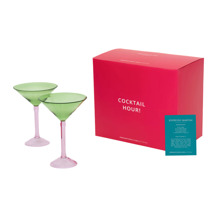 Urban Nature Culture Martini Cocktail Glas - Set Van 2 - In Geschenkverpakking