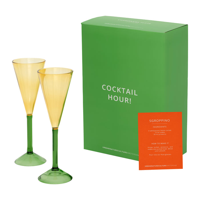 Urban Nature Culture Champagneglas - Set Van 2 - In Geschenkverpakking