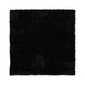 Tapeso Vierkant hoogpolig vloerkleed velvet - Posh zwart - 280x280 cm