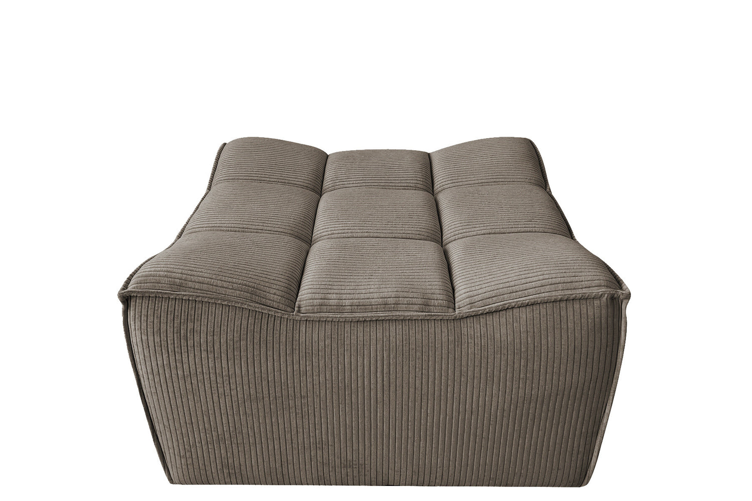 J-Line poef Grid - populierenhout|schuim - donker taupe