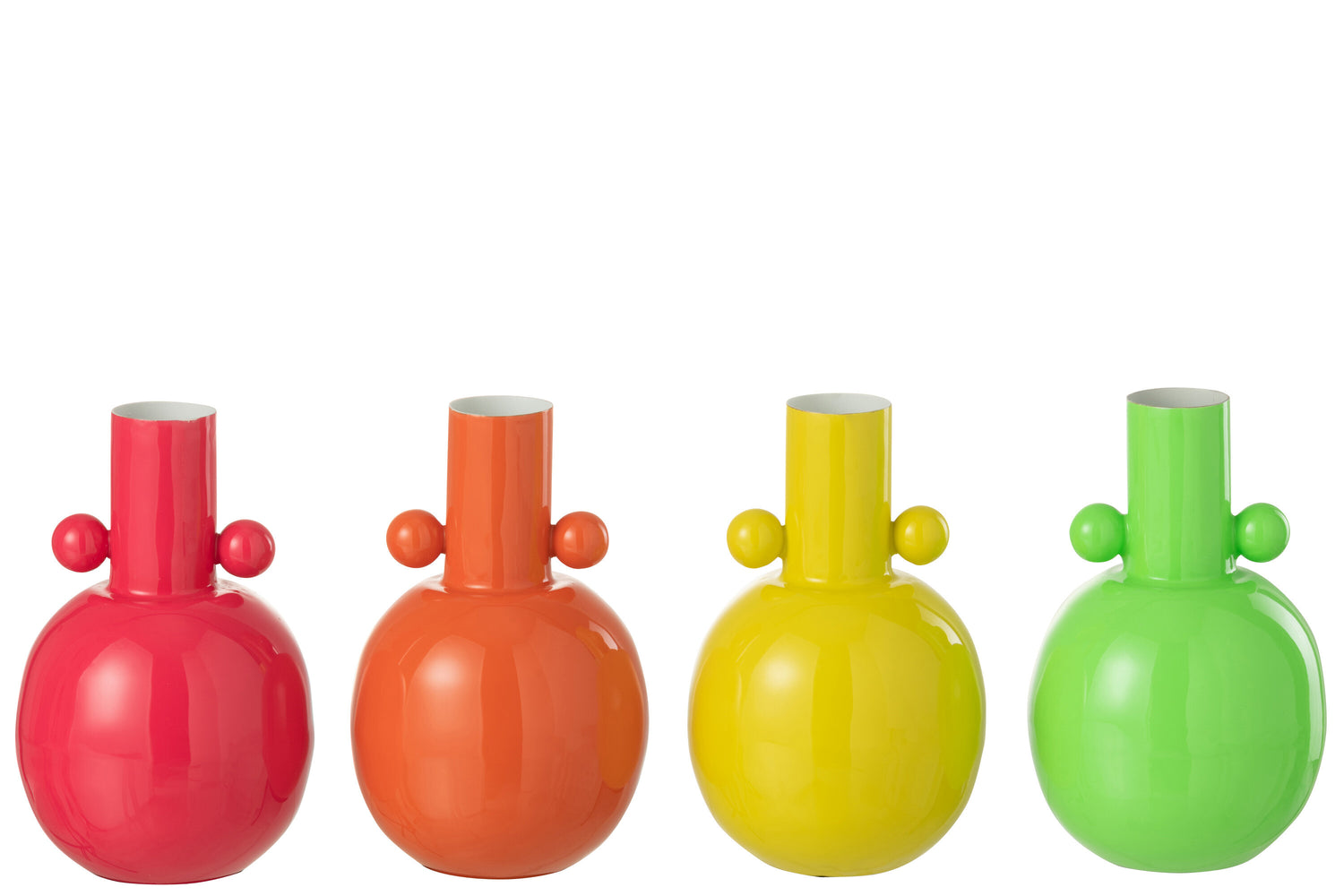 J-Line vaas Amphora - ijzer - mix - 4 stuks