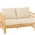 J-Line sofa Elise + kussen 2 Personen - rotan|textiel - naturel|wit