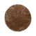 Tapeso Rond hoogpolig vloerkleed velvet - Posh bruin - 160 cm