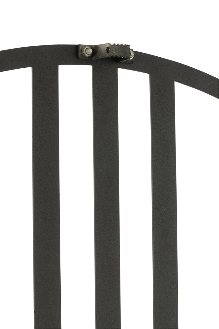 J-Line klok Lijnen - metaal - zwart - large - Ø 69 cm