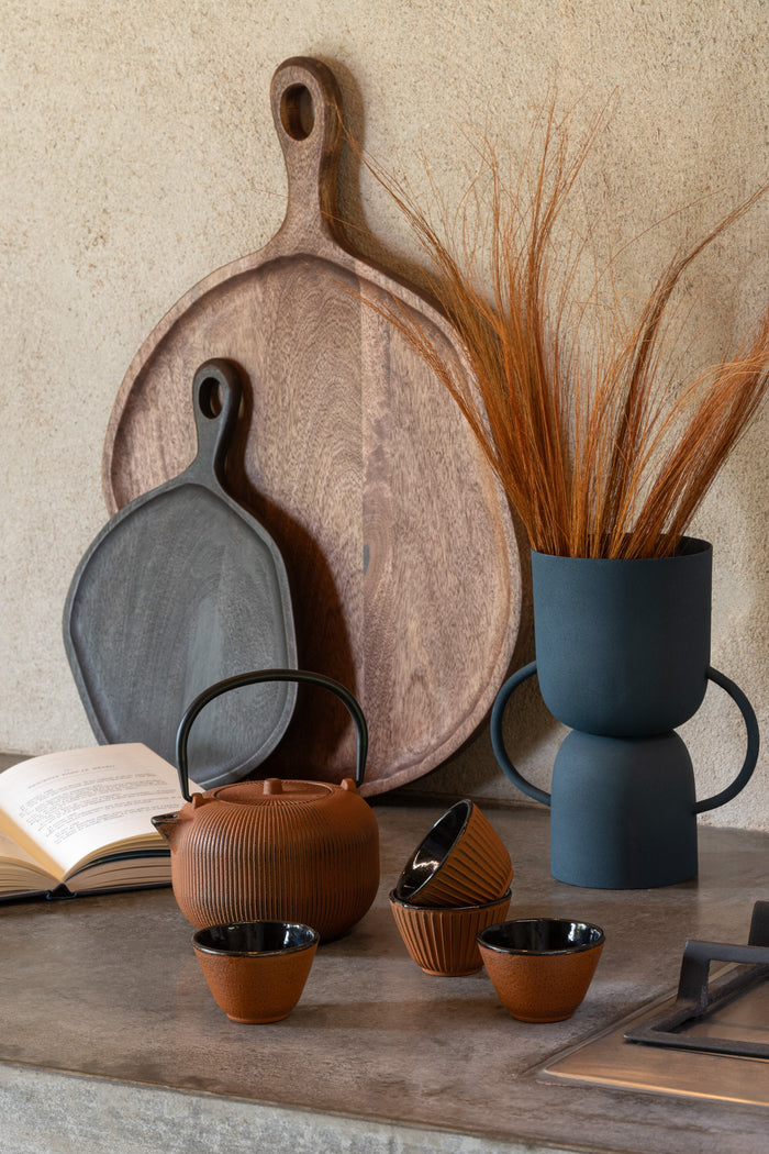 J-Line snijplank Goa - mangohout - zwart - small