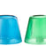 J-Line theelichthouder Hoed - glas - blauw|groen - 2 stuks