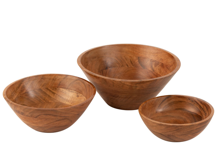 J-Line kom Acacia - hout - naturel - large