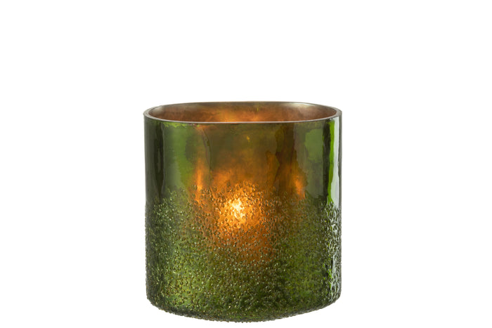 J-Line windlicht Spiegel - glas - groen - extra large