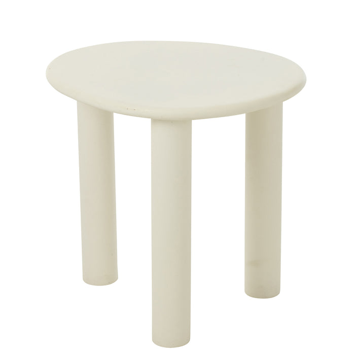 J-Line bijzettafel Bali - hout - wit - small