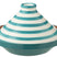 J-Line tajine Granada Stripes - keramiek - wit|aqua