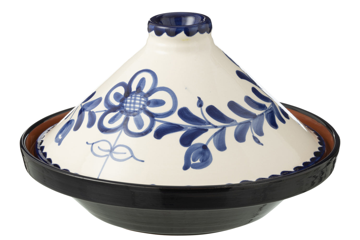 J-Line tajine Granada - keramiek - wit|blauw