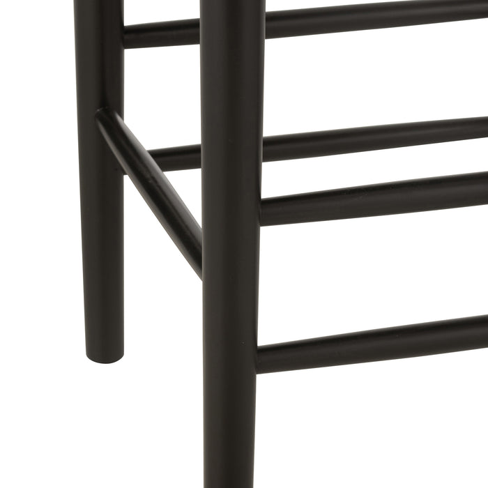 J-Line barkruk Orientaal - beukenhout|touw - zwart