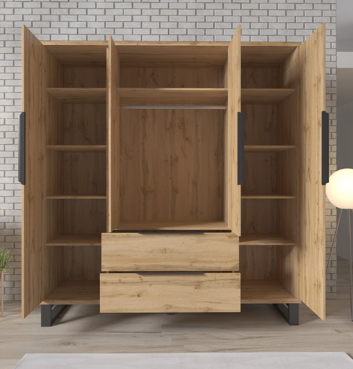 Meubella Kledingkast Harlow - Eiken - 191 cm