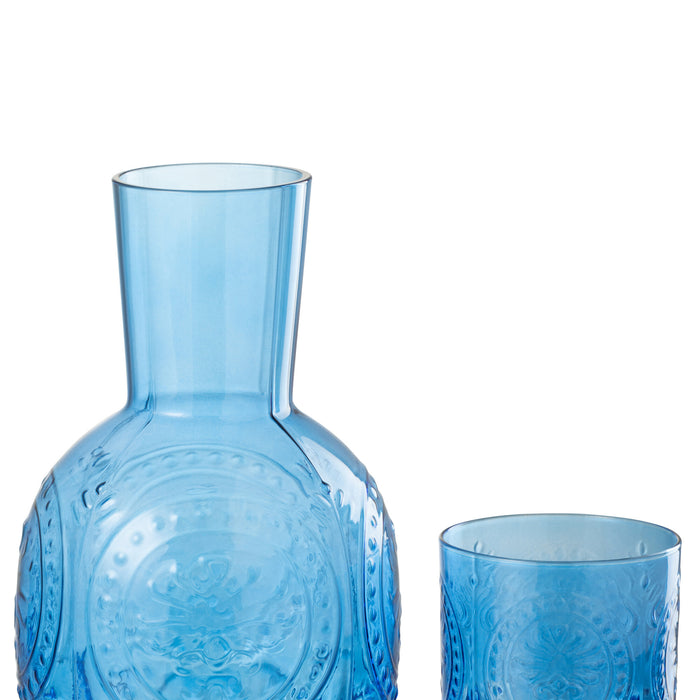 J-Line karaf - glas Maya - glas - blauw