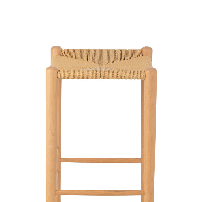 J-Line barkruk Orientaal - essenhout|touw - naturel