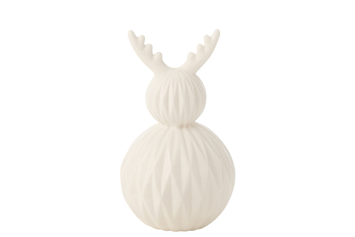 J-Line lamp Hert - porselein - wit - LED lichtjes