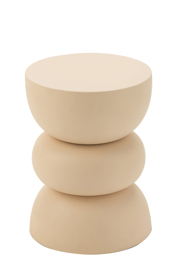 J-Line bijzettafel Lise - ijzer - beige