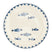 Riviera Maison Dinerbord rond Blauw, Wit - Como Catch Bord - Aardewerk
