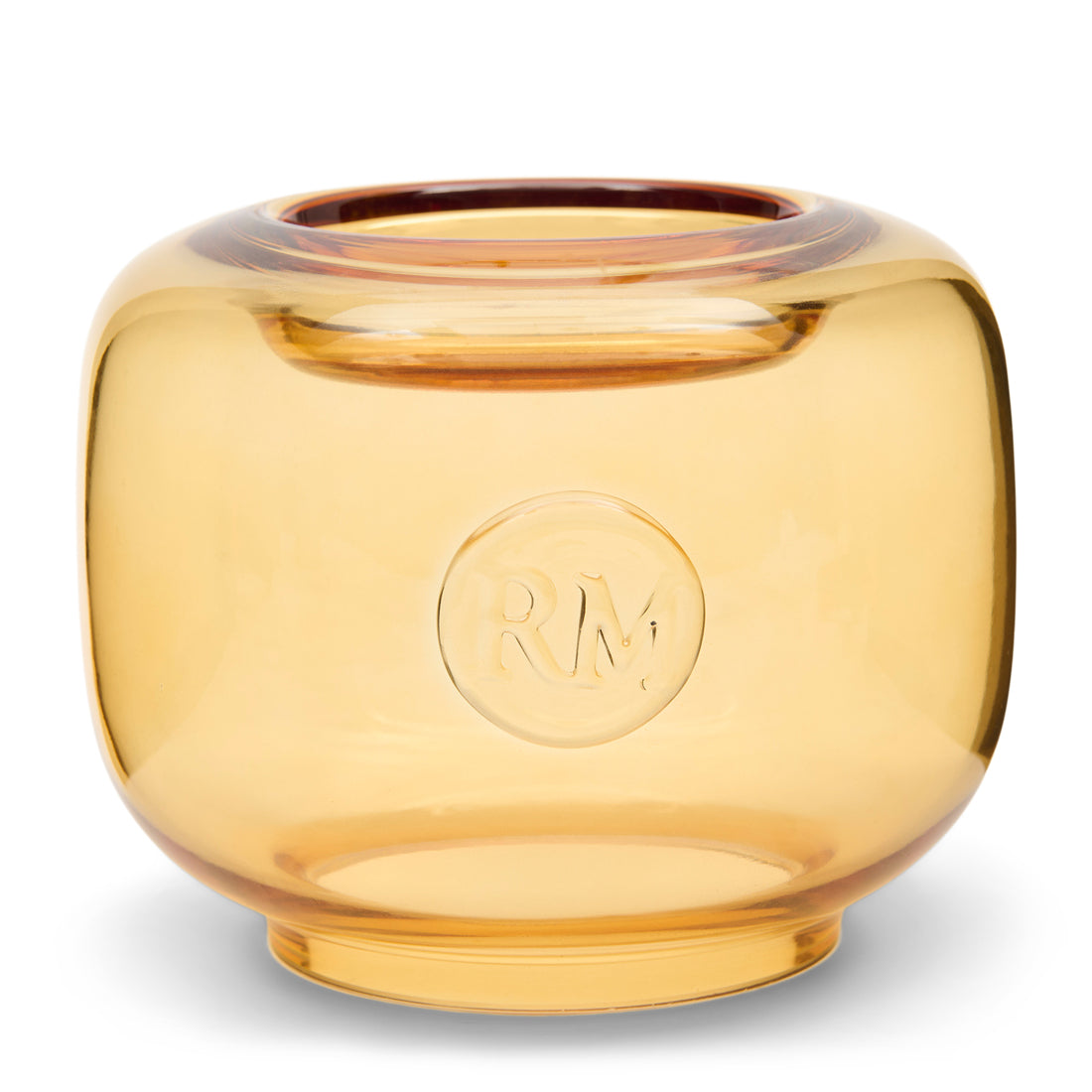 Riviera Maison Windlicht rond Bruin - Willow Kaarsenhouder groot Glas