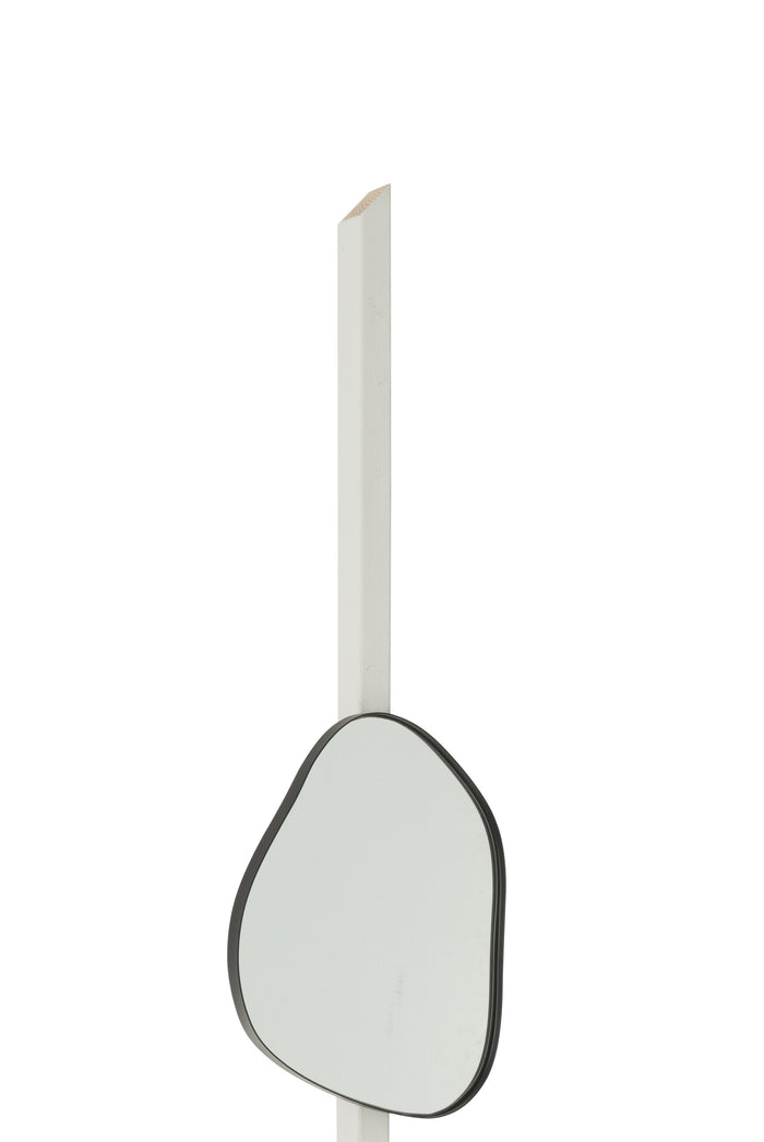 J-Line spiegel Extrema - ijzer|glas - zwart - small - 41 x 29 cm