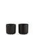 J-Line bloempot Gen - keramiek - zwart - extra small - 2 stuks - Ø 11.5 cm