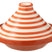 J-Line tajine Granada Stripes - keramiek - wit|oranje