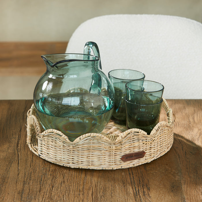 Riviera Maison Waterglas Groen - Amaro Drinkglas set van 4 - Kunststof