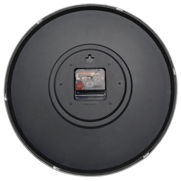 NeXtime - Wandklok 30,5cm-Stil-Chroom|Groen-Plastic-nXt 'Finesse'