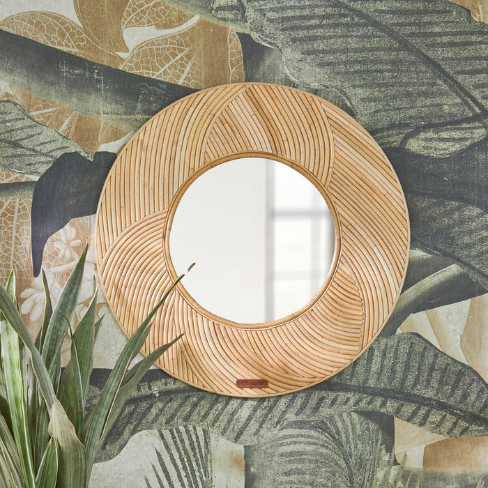 Riviera Maison Decoratie spiegel Bruin - Bamboo Wandspiegel