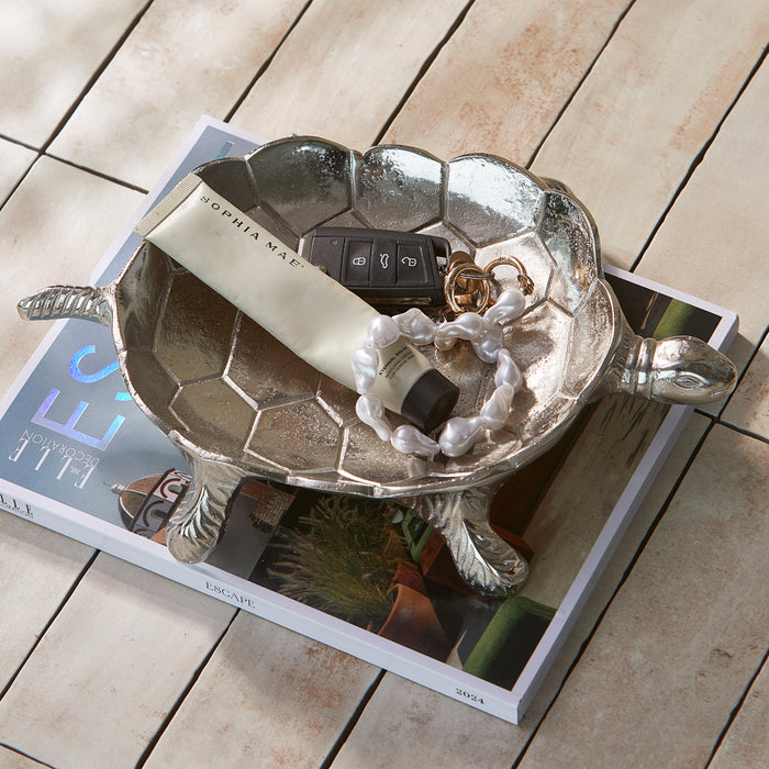 Riviera Maison Decoratieschaal Zilver - Sea Turtle Schaal - Aluminium