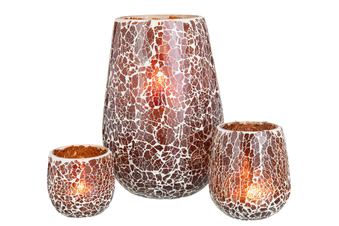 J-Line kaarshouder Ali - glas - bruin - large