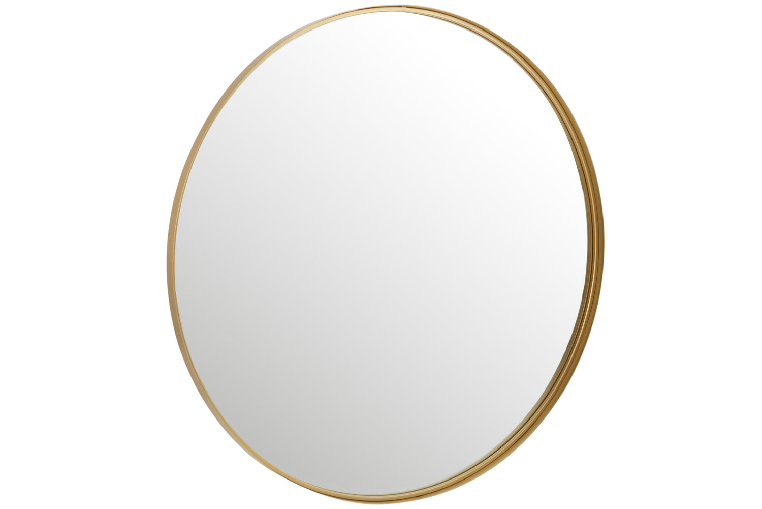 J-Line spiegel Rond Hoge Rand - metaal|glas - goud - large - Ø 110 cm
