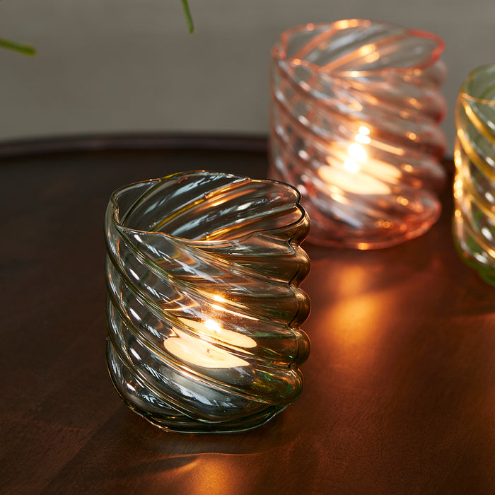 Riviera Maison Theelichthouder Groen - Swirl Kaarsenhouder decoratief