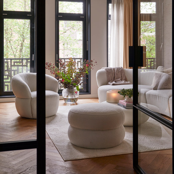 Rivièra Maison - Modulaire Bank in S41 - Simpel Wit, Polyester, 295 cm breed