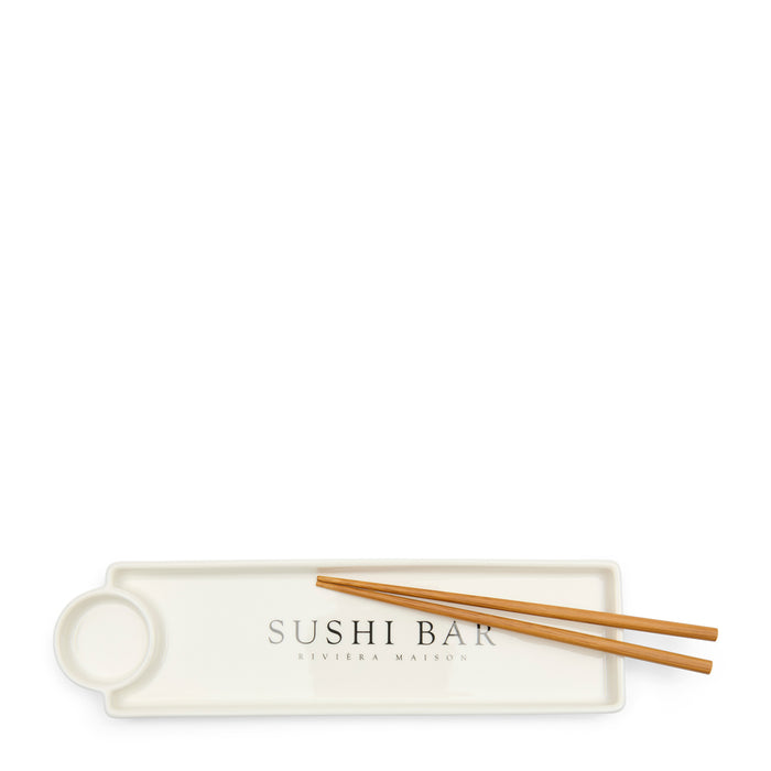 Riviera Maison Sushi bord rechthoek Wit - Sushi servies - Porselein